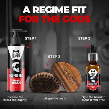 Beardo Godfather Lite Beard and Moustache Oil, 30 ml | Non-Sticky, Light Beard Oil for Men| Pleasant Fragrance | Ideal for daily use .